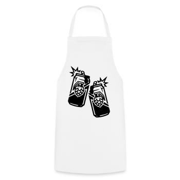 Beer Can Hops Can Beer - Tablier de cuisine - blanc - Devant - AI Model Male 185 dark (185cm)