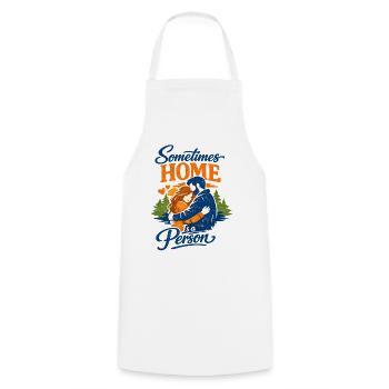 Sometimes Home Is a Person Heartfelt Romantic - Cooking Apron - white - Front - AI Model Male 185 dark (185cm)
