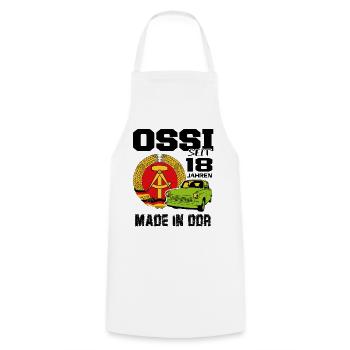 Geburtstag DDR Ossi Ost Produkt 18 Jahre - Kochschürze - Weiß - Vorne - AI Model Male 185 dark (185cm)