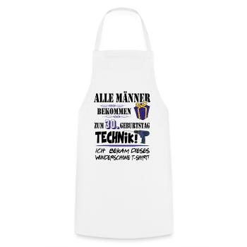30. Geburtstag Handwerker Technik Werkzeug - Kochschürze - Weiß - Vorne - AI Model Male 185 dark (185cm)