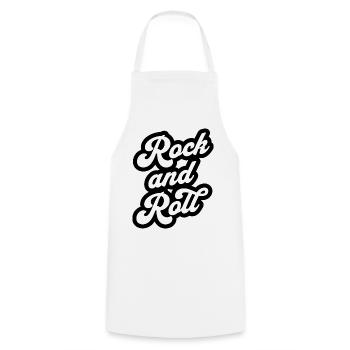Rock and roll - Tablier de cuisine - blanc - Devant - AI Model Male 185 dark (185cm)
