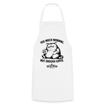 Funny Coffee Meme | Sarcastic cat spell - Cooking Apron - white - Front - AI Model Male 185 dark (185cm)
