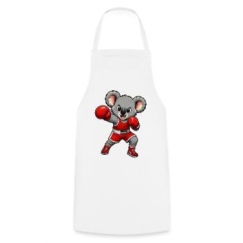 Süßer Koala boxt - Kochschürze - Weiß - Vorne - AI Model Male 185 dark (185cm)