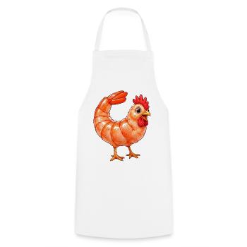 Lustiges Huhn und Henne Cartoon Comic - Kochschürze - Weiß - Vorne - AI Model Male 185 dark (185cm)