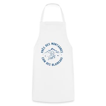 Randonneur au pied des montagnes - Tablier de cuisine - blanc - Devant - AI Model Male 185 dark (185cm)
