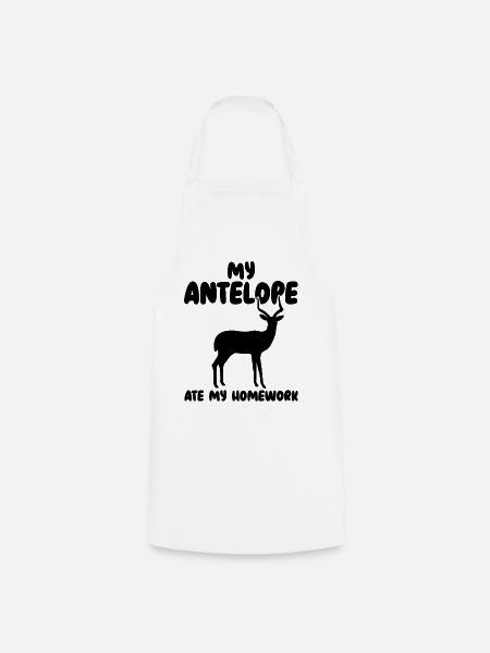 Antilope Tier Humor - Kochschürze - Weiß