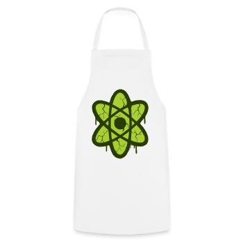 Atom Symbol Graffiti Logo - Cooking Apron - white - Front - AI Model Male 185 dark (185cm)
