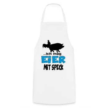 Ich mag Eier mit Speck Huhn Schwein Bauer Tiere - Kochschürze - Weiß - Vorne - AI Model Male 185 dark (185cm)