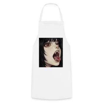 Regard du cœur vampirique - Tablier de cuisine - blanc - Devant - AI Model Male 185 dark (185cm)