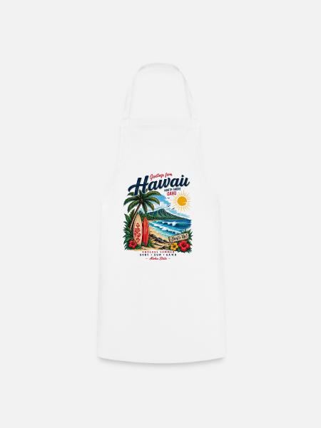Hawaii Surf & Sunshine Vintage Tee - Kochschürze - Weiß
