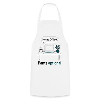 Home Office Pants Optional - Kochschürze - Weiß - Vorne - AI Model Male 185 dark (185cm)