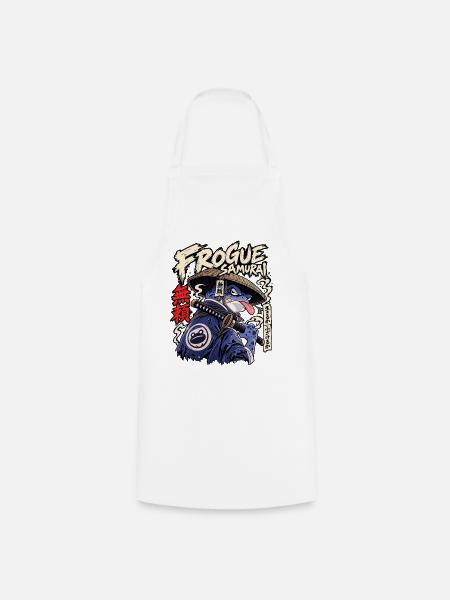 Frogue Samurai Frosch-Krieger - Kochschürze - Weiß