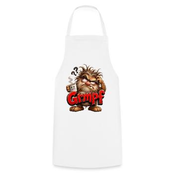 Grmpf Morgenmuffel Monster - Kochschürze - Weiß - Vorne - AI Model Male 185 dark (185cm)