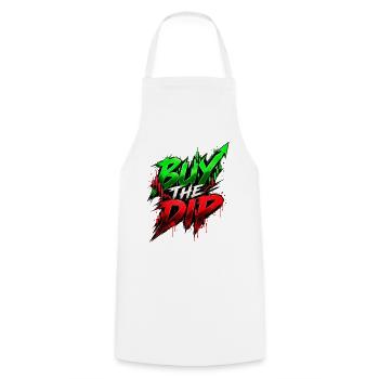 Burn the Dip – Krypto Graffiti - Kochschürze - Weiß - Vorne - AI Model Male 185 dark (185cm)