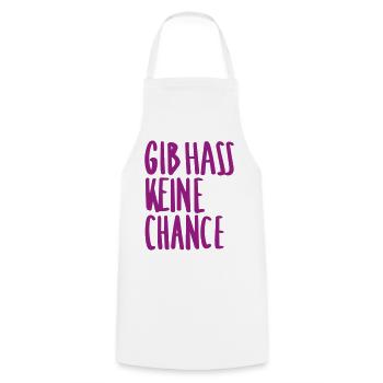 Gib Hass Keine Chance - Kochschürze - Weiß - Vorne - AI Model Male 185 dark (185cm)