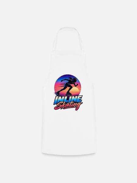 Inline Skating Retro Sunset – Skater - Kochschürze - Weiß