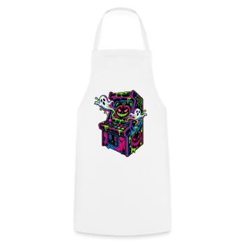 Neon Halloween Arcade Drips - Kochschürze - Weiß - Vorne - AI Model Male 185 dark (185cm)