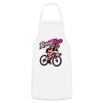 Rennrad Mama Pinkpower Frauen - Kochschürze - Weiß - Vorne - AI Model Male 185 dark (185cm)