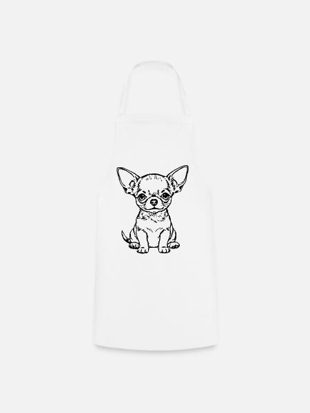 Chihuahua Geschenk Hundeliebhaber - Kochschürze - Weiß
