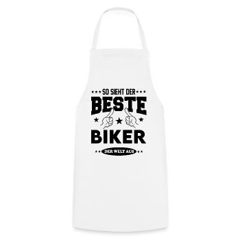 Biker Die Beste Berufe Shirt Sterne Arbeit Job - Kochschürze - Weiß - Vorne - AI Model Male 185 dark (185cm)