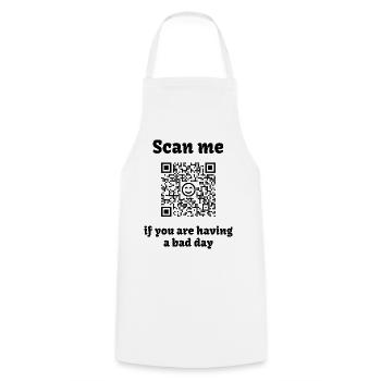 QR-Code mit liebevoller Botschaft - Kochschürze - Weiß - Vorne - AI Model Male 185 dark (185cm)