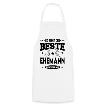 Ehemann Der Beste der Welt Hochzeit Paare Love - Kochschürze - Weiß - Vorne - AI Model Male 185 dark (185cm)