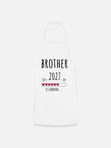 Pregnancy Announcement – Bruder 2027 Geschenk - Kochschürze - Weiß
