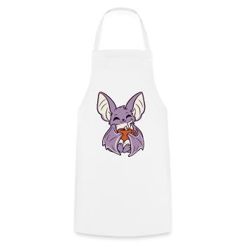 Kaffee-Fledermaus mit Becher - Kochschürze - Weiß - Vorne - AI Model Male 185 dark (185cm)