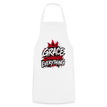 Grace Changes Everything Graffiti - Kochschürze - Weiß - Vorne - AI Model Male 185 dark (185cm)