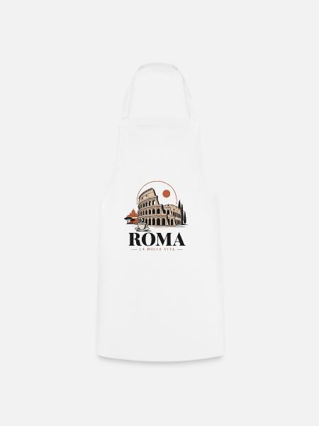 Koloseum Espresso: Dolce Vita Roma - Kochschürze - Weiß