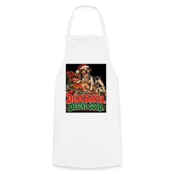 Lieber Santa – Braver Hund - Kochschürze - Weiß - Vorne - AI Model Male 185 dark (185cm)