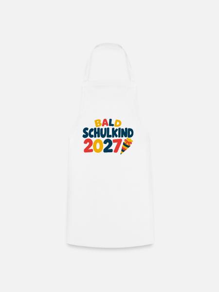 Bald Schulkind 2027 - Kochschürze - Weiß