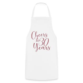 Vive les 30 ans du 30e anniversaire - Tablier de cuisine - blanc - Devant - AI Model Male 185 dark (185cm)