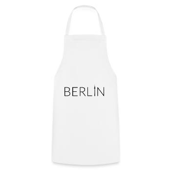 Berlin mit Fernsehturm schwarz - Kochschürze - Weiß - Vorne - AI Model Male 185 dark (185cm)