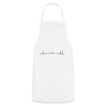 ekg wander lust herzschlag - Tablier de cuisine - blanc - Devant - AI Model Male 185 dark (185cm)