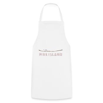 Fierté de Fire Island - Tablier de cuisine - blanc - Devant - AI Model Male 185 dark (185cm)