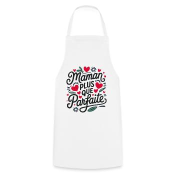 Maman plus que Parfaite - Tablier de cuisine - blanc - Devant - AI Model Male 185 dark (185cm)