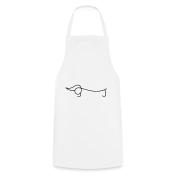 Dachshund Line Art - Cooking Apron - white - Front - AI Model Male 185 dark (185cm)