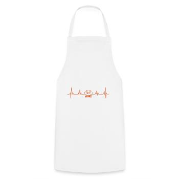 Pulse Bike Gift Cyclist Sport - Cooking Apron - white - Front - AI Model Male 185 dark (185cm)