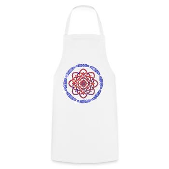 Nœud celtique 19 E 263 - Tablier de cuisine - blanc - Devant - AI Model Male 185 dark (185cm)
