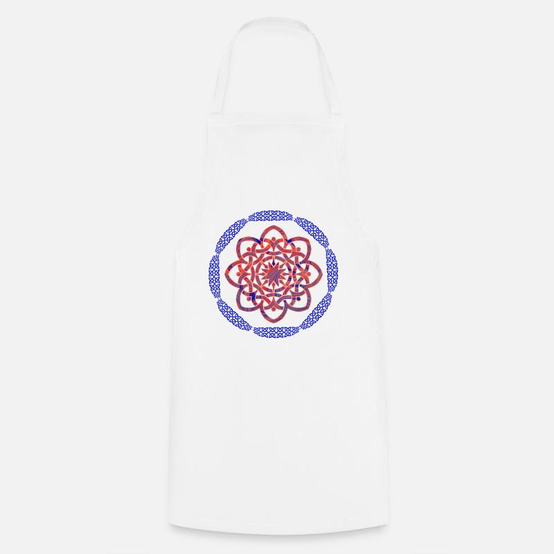 Celtic knot 19 E 263 - Cooking Apron - white