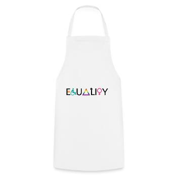Equality LGBT Spruch Geschenk Pride Rechte - Kochschürze - Weiß - Vorne - AI Model Male 185 dark (185cm)