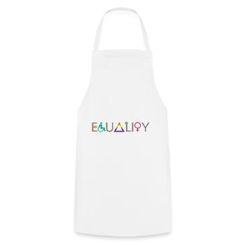 Equality LGBT Spruch Geschenk Pride Rechte - Kochschürze - Weiß - Vorne - AI Model Male 185 dark (185cm)