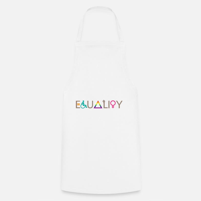 Equality LGBT Spruch Geschenk Pride Rechte - Kochschürze - Weiß
