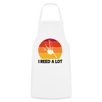 Bagpipes for pipers and Scots - Cooking Apron - white - Front - AI Model Male 185 dark (185cm)