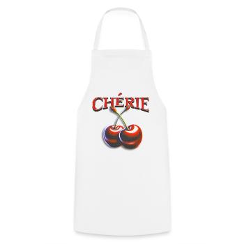 Cerise Trésor Cherie - Tablier de cuisine - blanc - Devant - AI Model Male 185 dark (185cm)
