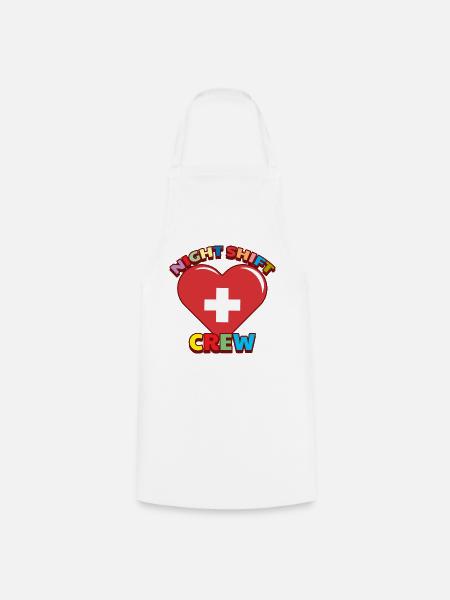 Krankenschwester Nachtdienst Energie I Geschenk - Kochschürze - Weiß
