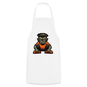Bande dessinée d’Halloween zombie - Tablier de cuisine - blanc - Devant - AI Model Male 185 dark (185cm)