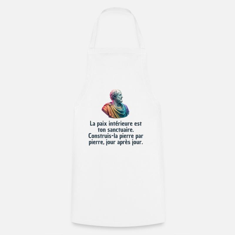 T-shirts Stoïcisme : L'inspiration à portée de soi - Tablier de cuisine - blanc