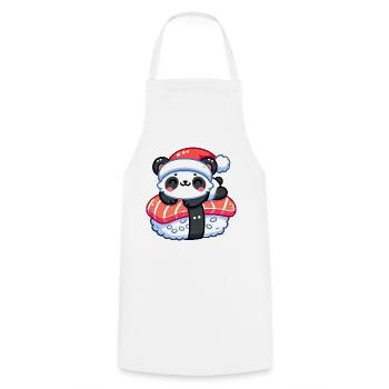 Noël Sushi Panda Kawaii Amoureux des animaux - Tablier de cuisine - blanc - Devant - AI Model Male 185 dark (185cm)